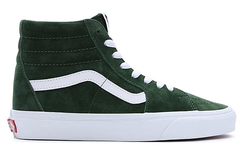 (WMNS) Vans Pig Suede Sk8-Hi 'Green White' VN0007NSBXU