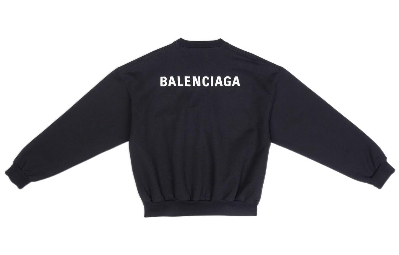 Balenciaga Crewneck Sweatshirt Regular Fit 'Black' 697869TMVF51070