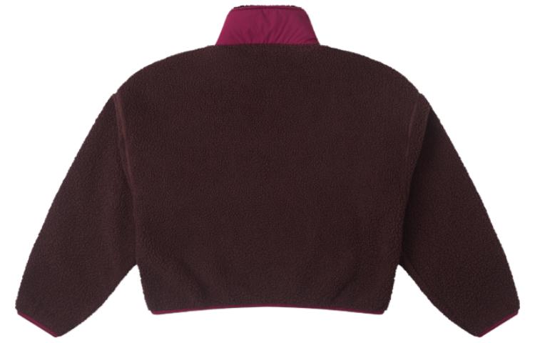 (WMNS) Converse Sherpa Half Zip Top Asia Sizing 'Eternal Earth Brown' 10026147-A01