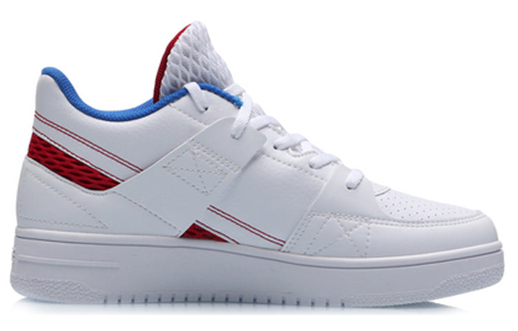 (WMNS) Li-Ning Classic Skateboarding Low 'White Red Blue' AGBP062-3