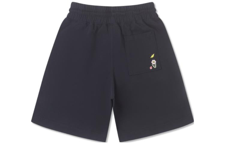(WMNS) Converse Logo Mid Length Knit Short Asia Sizing 'Black' 10025374-A01