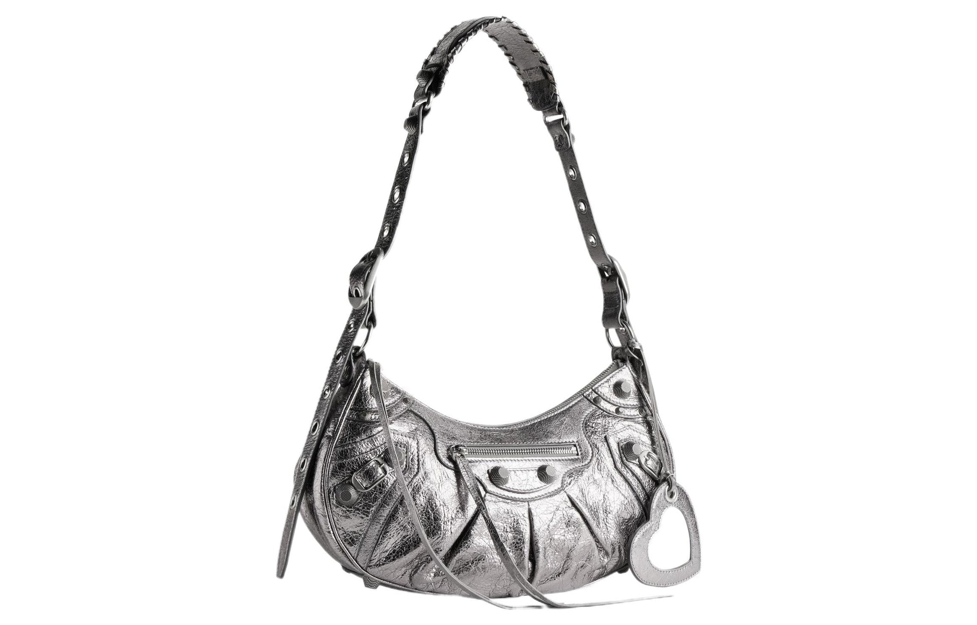 (WMNS) Balenciaga Le Cagole Small Shoulder Bag Metallized 'Silver' 6713070GT3Y8103