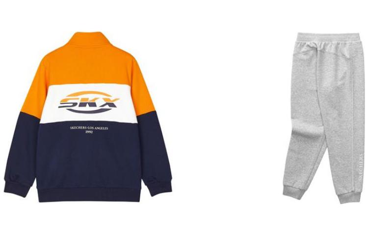 (GS) Skechers SKX Sport Set 'Navy White Orange Grey' P122B017