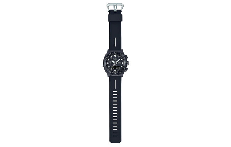 CASIO Waterproof Sports Shockproof Solar Powered Mens Black Analog/Digital Combo PRW-6800Y-1JF