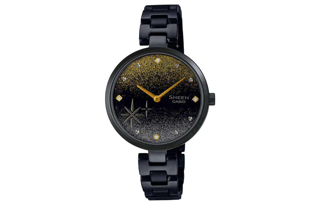 CASIO SHEEN Series Gold Swarovski Crystal Watch Box Analog SHE-C1100BD-1AUPRJ