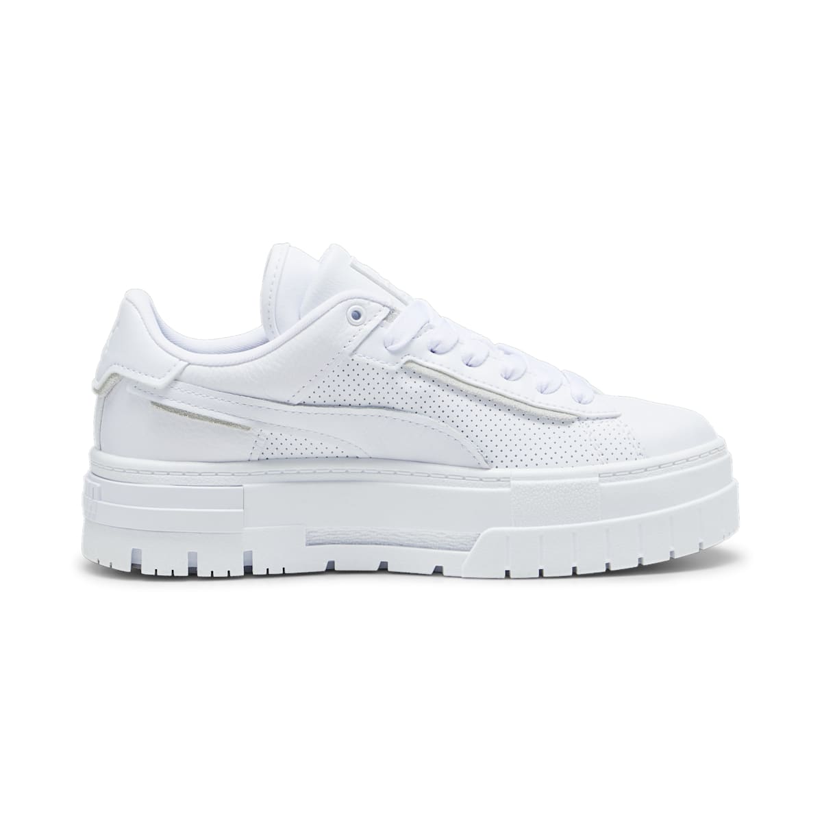 (WMNS) PUMA Mayze Crushed Leather 'White' 396011-01