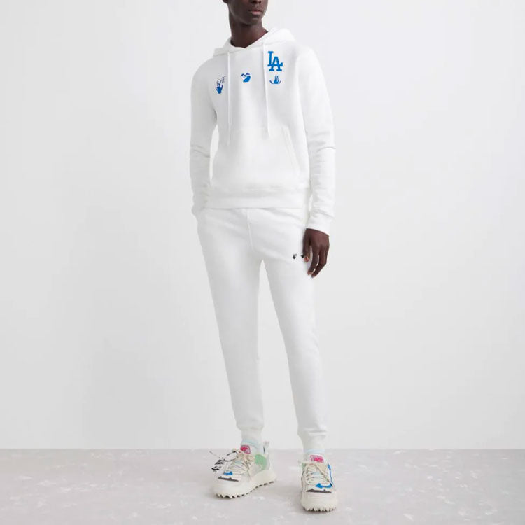 Off-White x MLB x New Era Tripartite Crossover Hoodie 'White' OMBB034G21FLE0076145