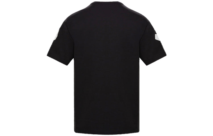 Moncler Matte Plasticized Printed Round Neck For Men Black 0918C704108390T999