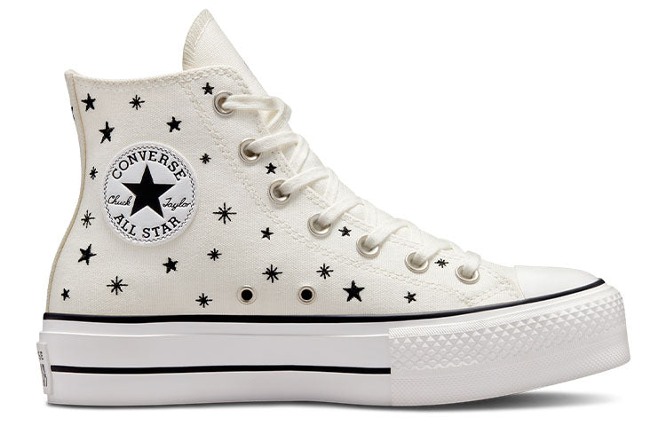 (WMNS) Converse Chuck Taylor All Star Lift Platform High 'Embroidered Stars - Egret' A03724C