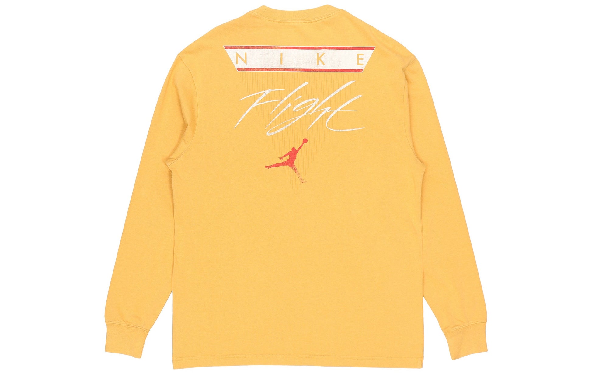 Air Jordan Logo Print Crew-neck Sports 'Flight Yellow' DD0966-217