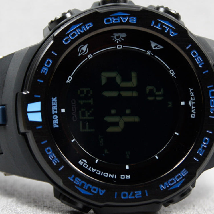 CASIO PROTREK Light Energy Electric Wave Mountain Waterproof Sports Solar Powered Mens Black Digital PRW-3100Y-1PR