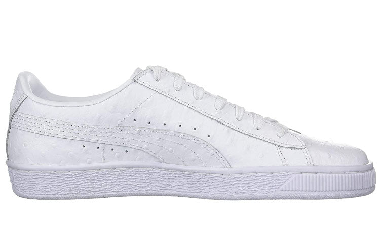 (WMNS) PUMA Basket Ostrich White Sneakers 366727-02