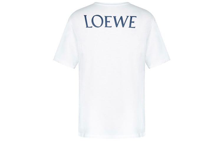 Men's LOEWE AW19 Painting Short Sleeve White H6299720SI