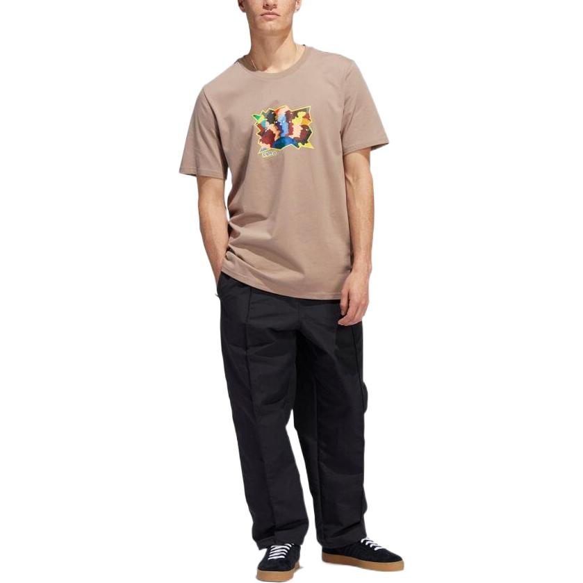adidas Mettz World Peeps Short Sleeve Tee 'Chalky Brown Multicolor' HM9359
