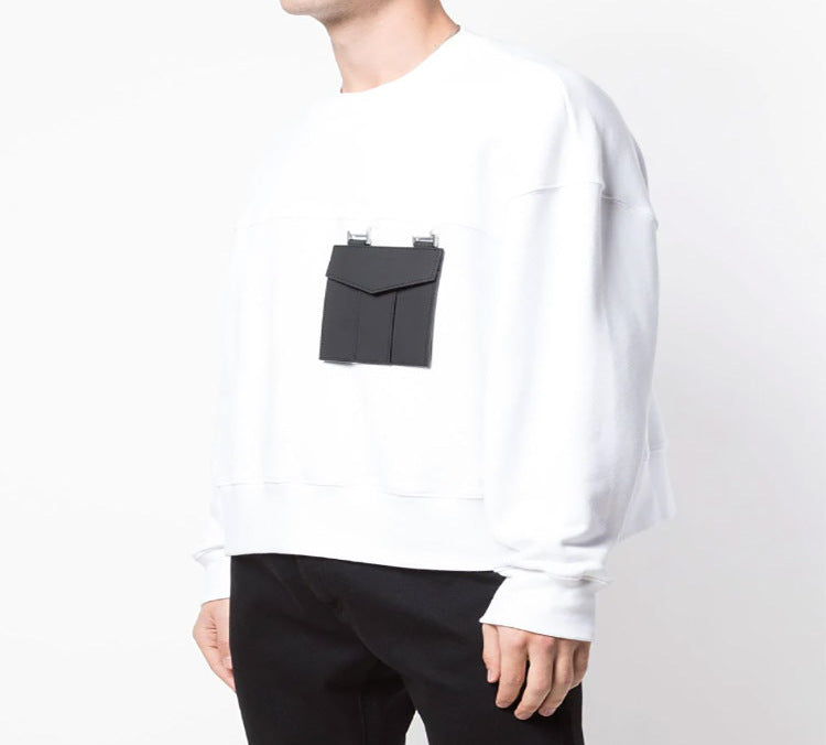 Men's PALM ANGELS Chest Pocket Pullover White PMBA041S206310450248