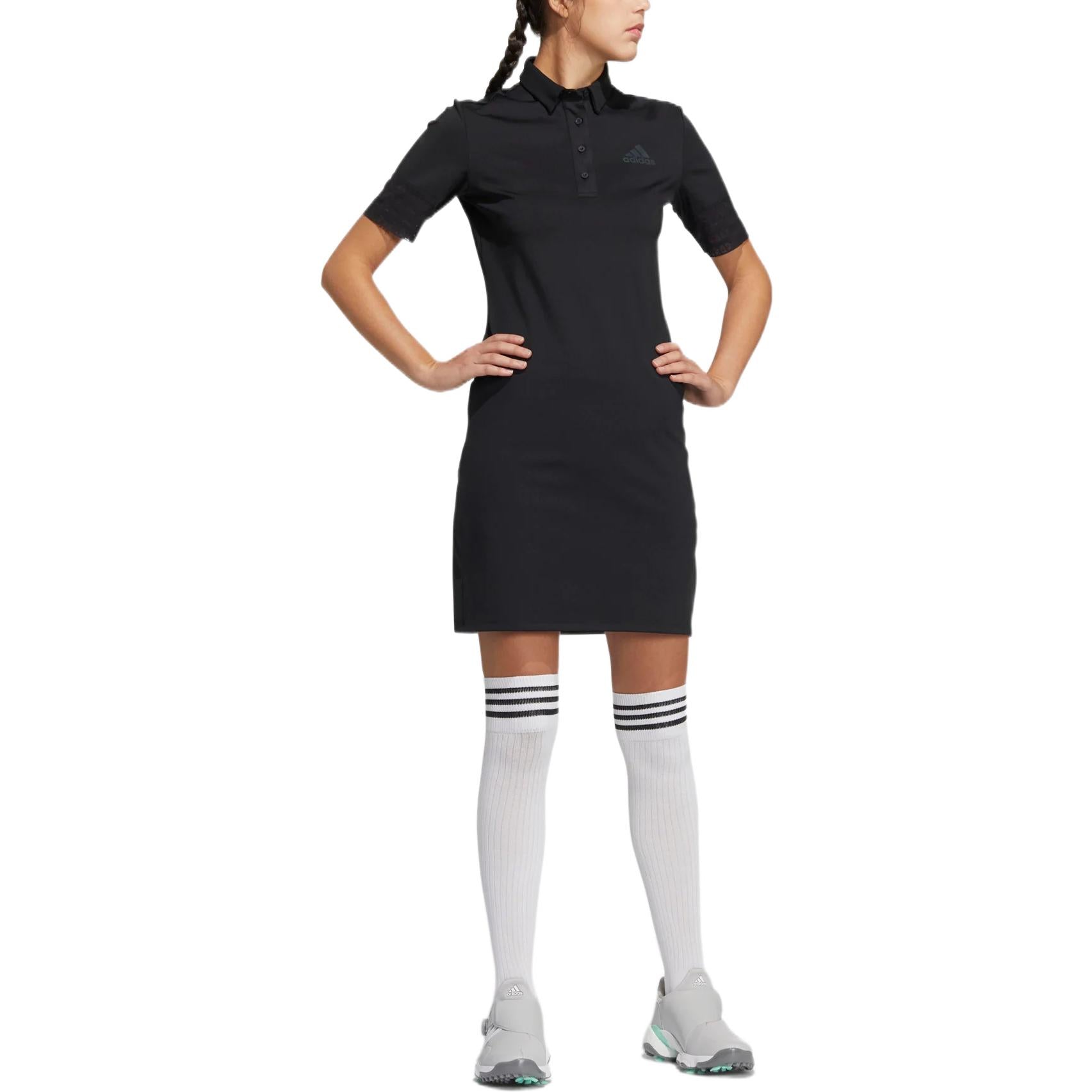 (WMNS) adidas 3-Stripes Lace Detail Dress Asia Sizing 'Black' HA0223