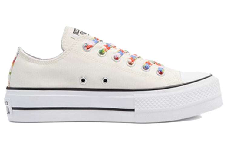 (WMNS) Converse Chuck Taylor All Star Platform Low 'Floral Print - Egret' 570920C