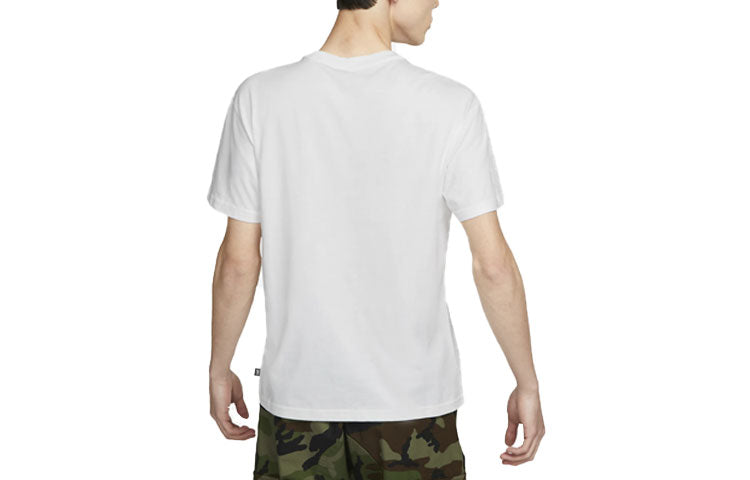 Nike SB Skateboard Logo Alphabet Printing Round Neck Sports Short Sleeve White DR7764-100
