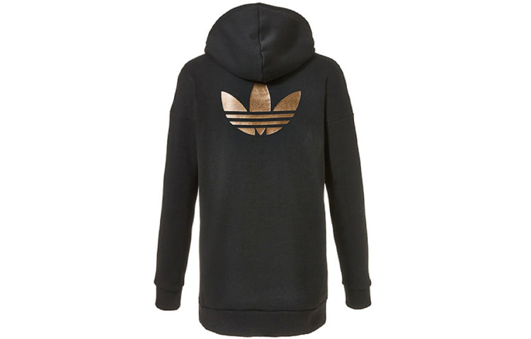 (WMNS) adidas originals Trefoil Hoodie 'Black' GH7776