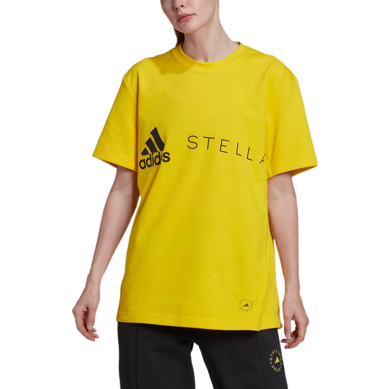 (WMNS) adidas by Stella McCartney Logo T-Shirt  Asia Sizing 'Yellow' HI0902
