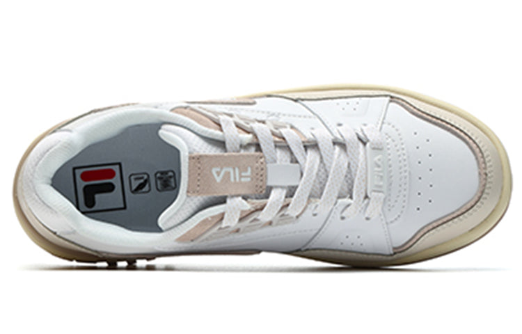 (WMNS) FILA Low-Top Sneakers White/Brown F12W144317FWB