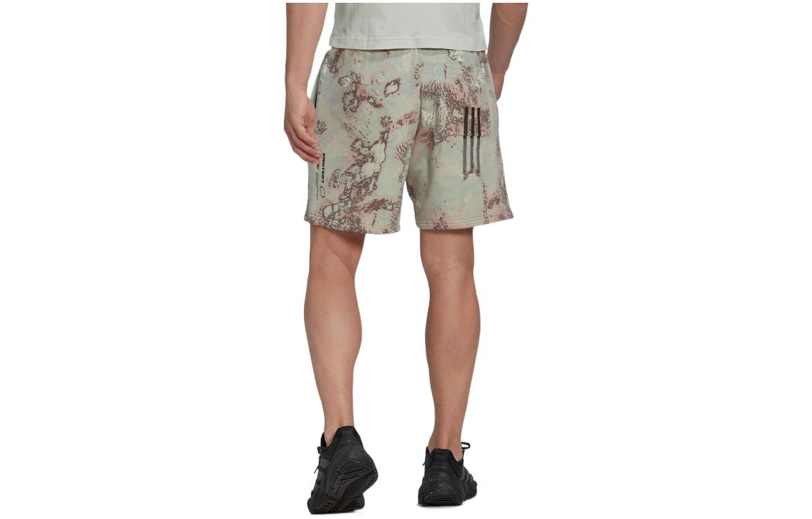 adidas Printing Lacing Straight Casual Shorts Unisex Green HG6440