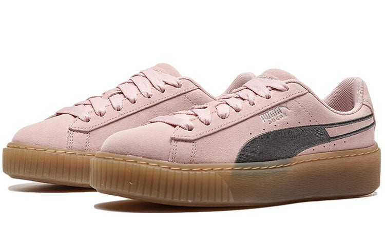 (WMNS) PUMA Suede Platform Core 'Black Pink' 373934-01