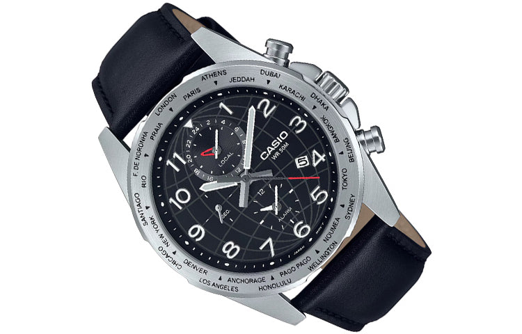 CASIO Analog 'Black' MTP-W500L-1A
