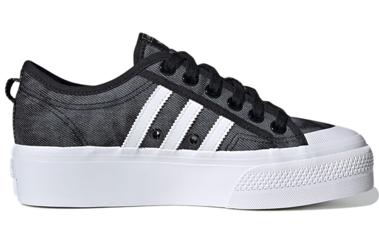 (WMNS) adidas Nizza Platform 'Black Grey White' FY5240