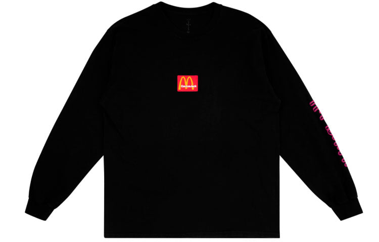 Travis Scott Cactus Jack x Mcdonald Unisex Logo Printing Sweateshirt Black TC-25