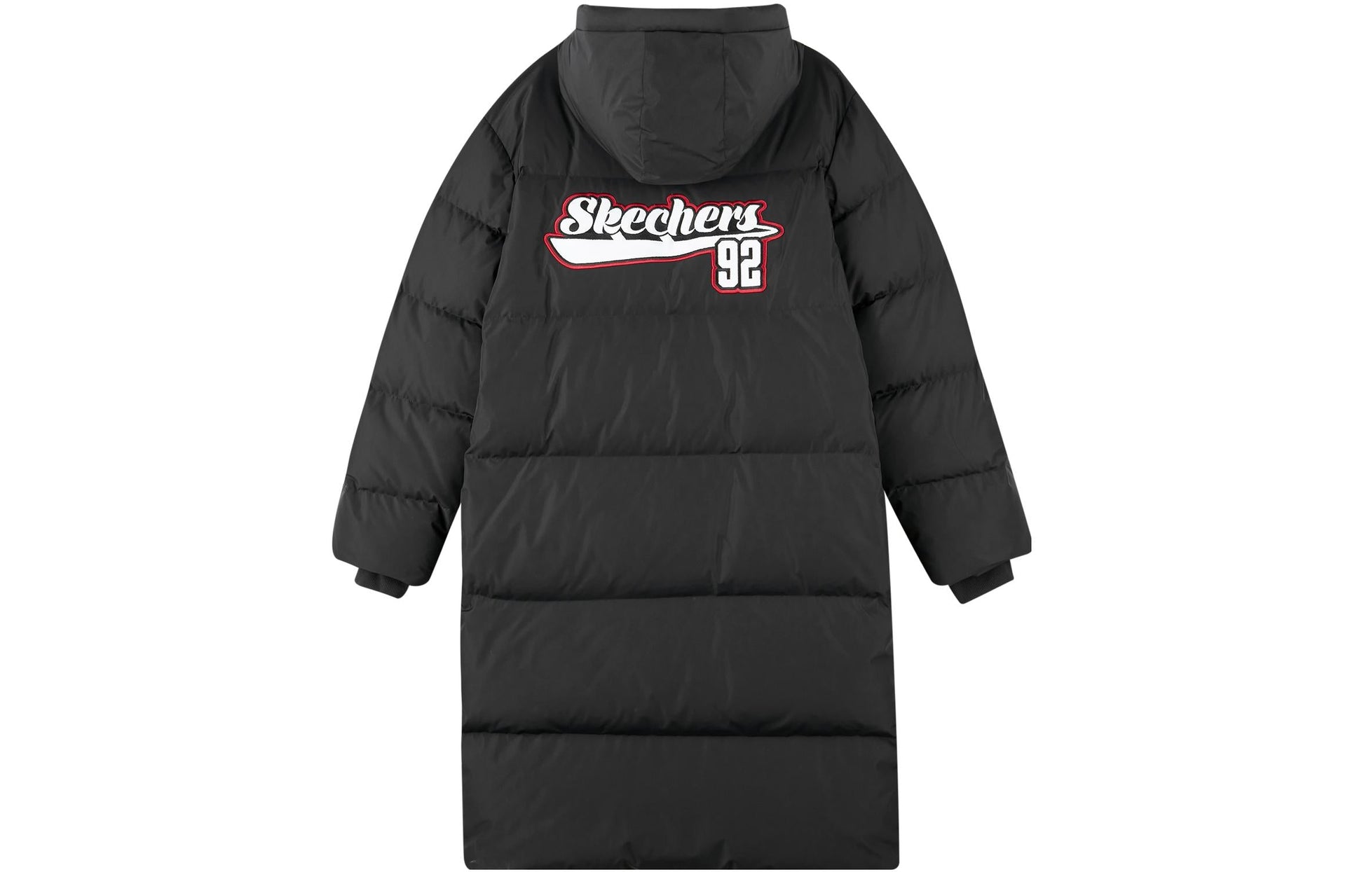 Skechers Letter Graphic Long Down Jacket 'Black' L422U075-0018