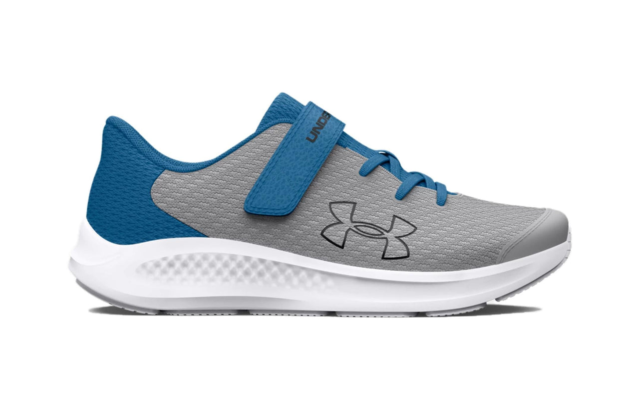 (PS) Under Armour Pursuit 3 AC 'Big Logo - Mod Grey Cosmic Blue' 3026696-101