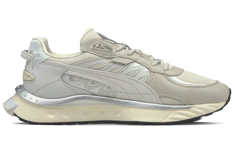PUMA Wild Rider Low-Top Running Shoes Ivory 'Gray Silver White' 381596-01