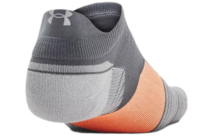 Under Armour Run No Show Tab Socks 2-Pack 'Grey Orange' 1329363-012