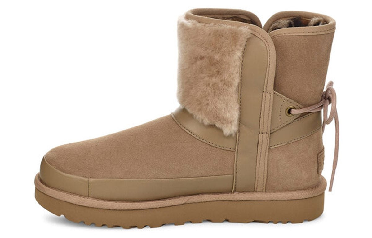 (WMNS) UGG Classic Leopard Lined Bow 'Brown' 1105354-AMP