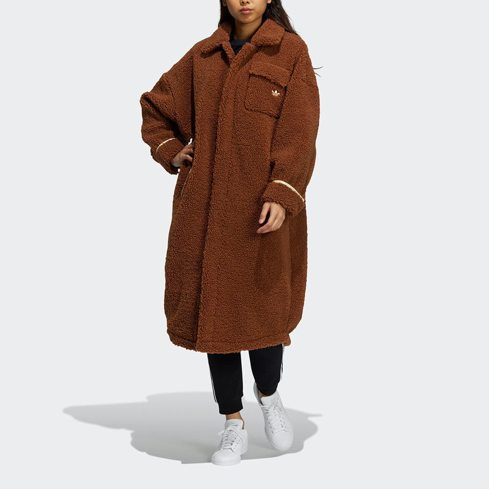 (WMNS) adidas Originals Cozy Sherpa Jackets 'Brown' HC0310