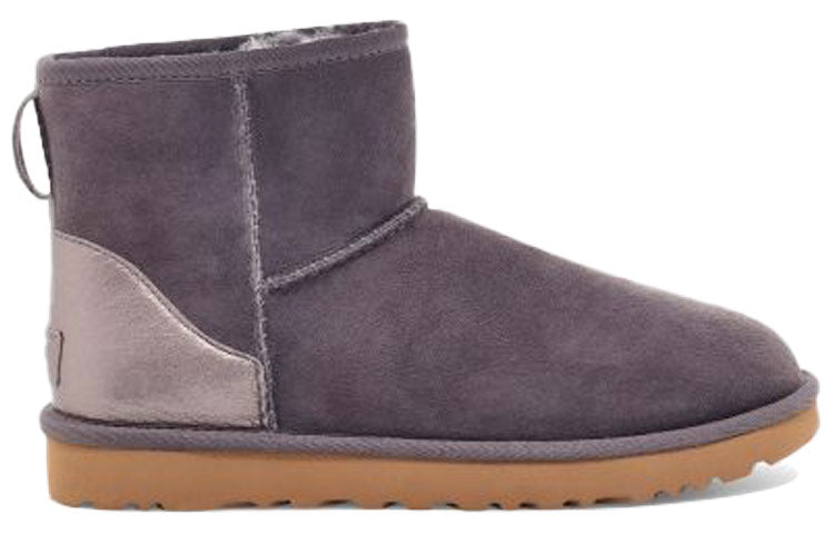 (WMNS) UGG Classic Mini II Metallic Short Boots 2.0 Purple Gray 1112531-NHT