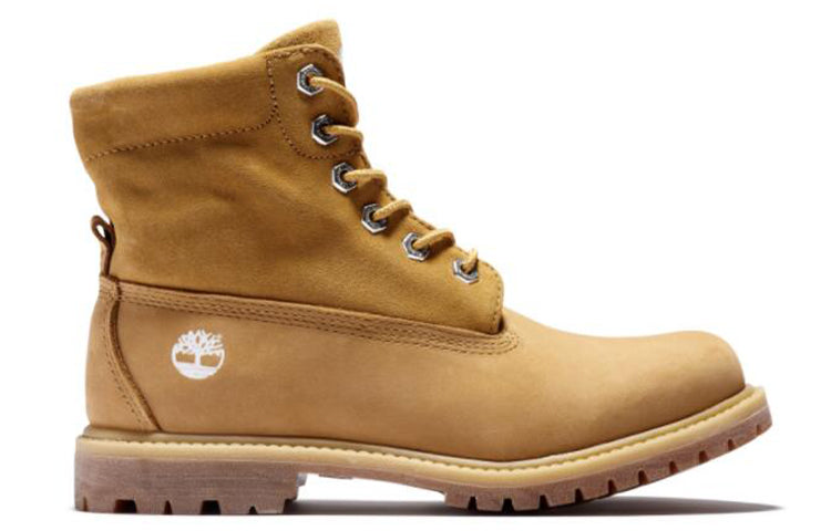 (WMNS) Timberland Roll Top Boots Basic 'Wheat Pink with Plaid Print' A2MDA231
