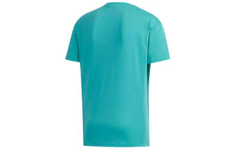 adidas Sports Round Neck Short Sleeve 'Teal Green' FM9363