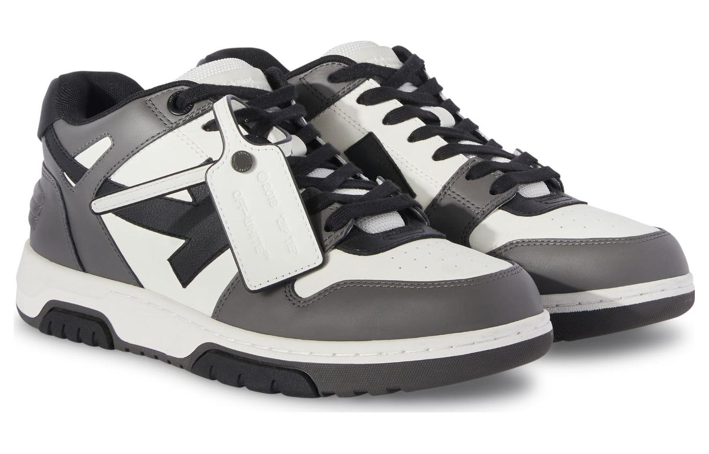 Off-White Out Of Office OOO Low Tops 'Dark Grey Black' OMIA189S24LEA0060710