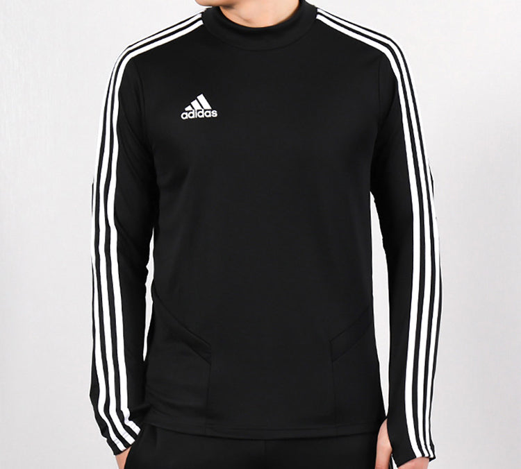 adidas neo Side Stripe Sports Round Neck Pullover Asia Edition Black DJ2592