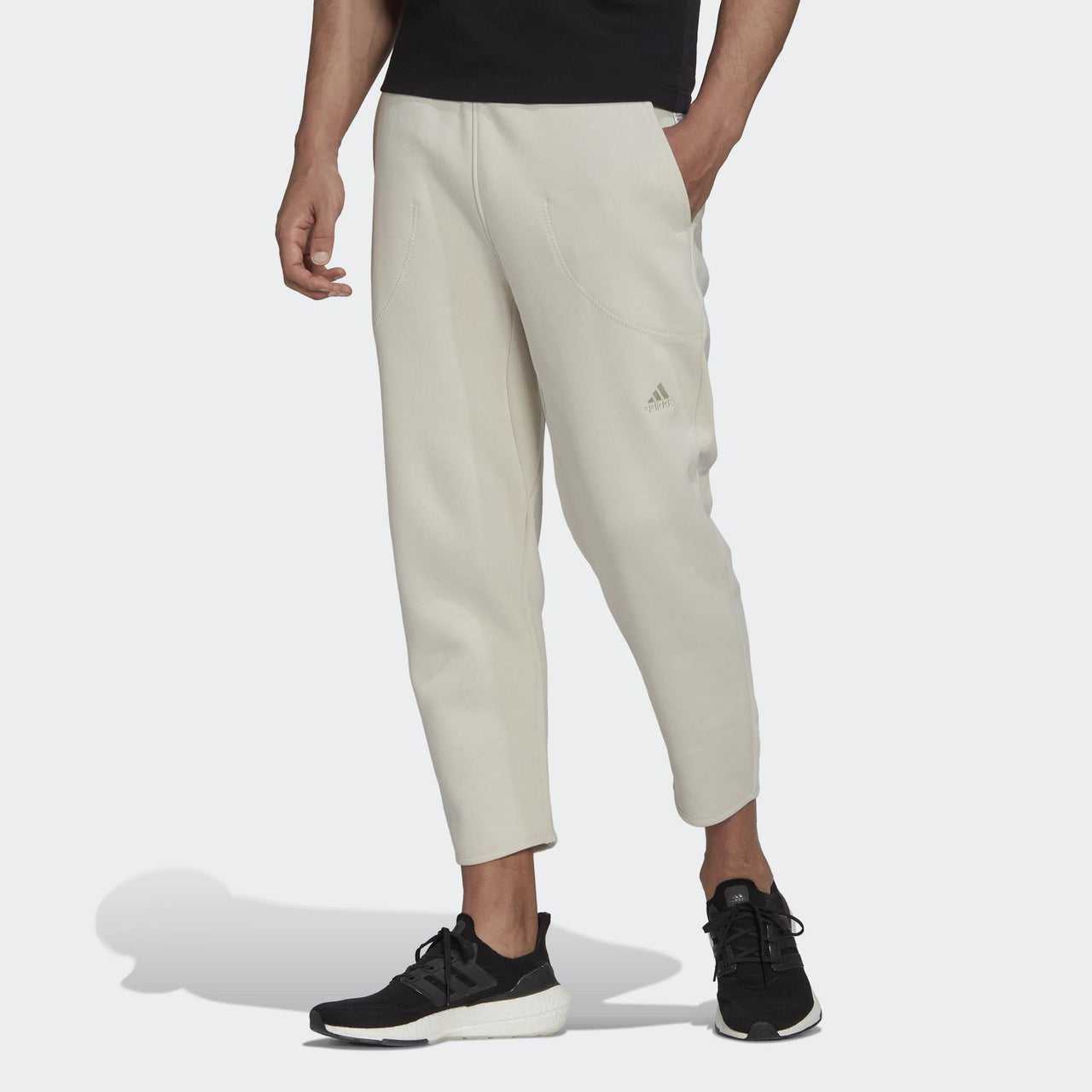 adidas Studio Lounge Fleece 7/8 Sweatpants 'Grey' HK4589