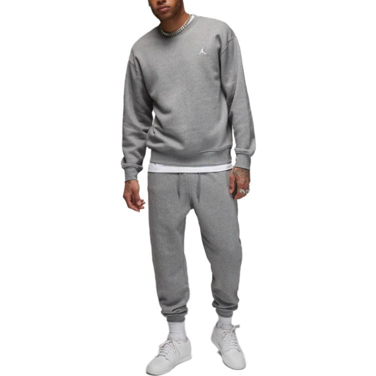 Air Jordan Fleece Crewneck Sweatshirt 'Grey' FJ7776-091
