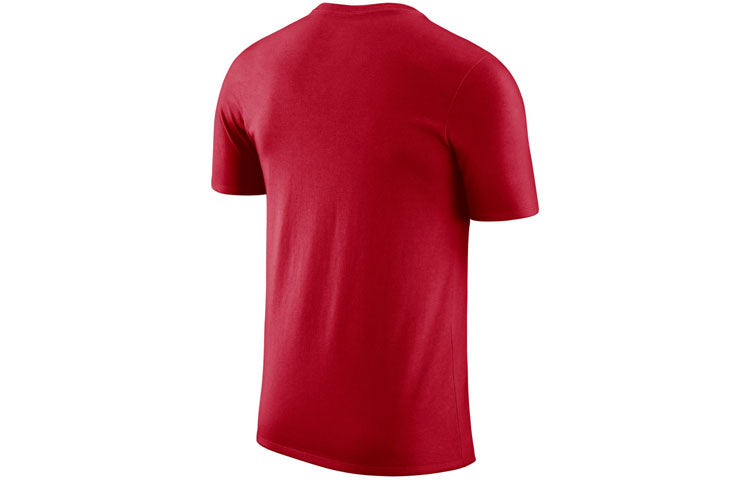 Nike NBA Dri-Fit Rockets Casual Sports Basketball Training Short Sleeve Red AT1329-657