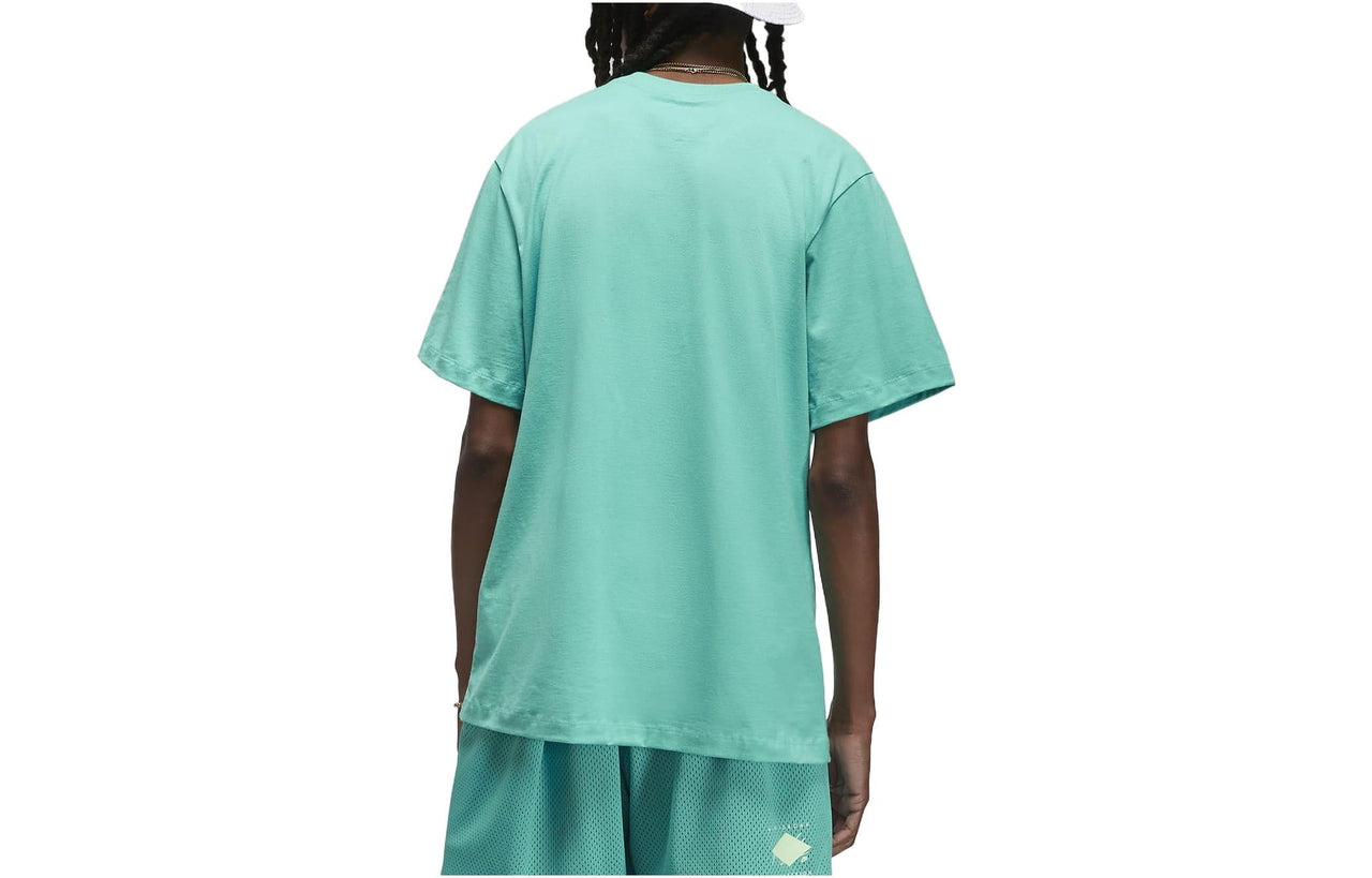 Men's Air Jordan Solid Color Alphabet Printing Round Neck Casual Short Sleeve Green T-Shirt DM1440-392