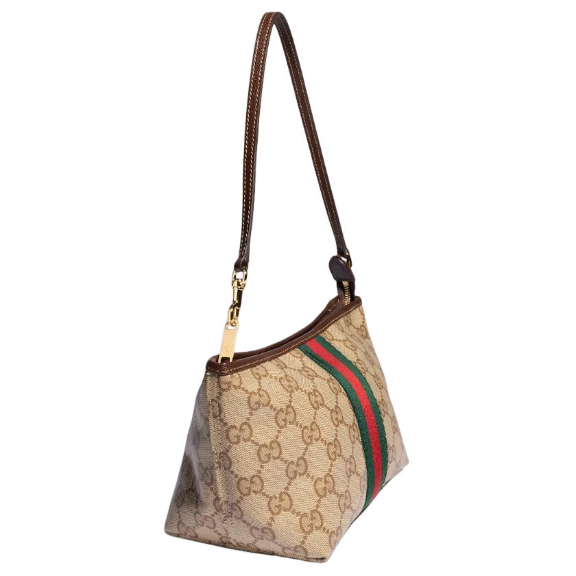 (WMNS) Gucci Small Pouch with Strap and Web 'Sand Dark Brown' 876055-FAF8R-8547