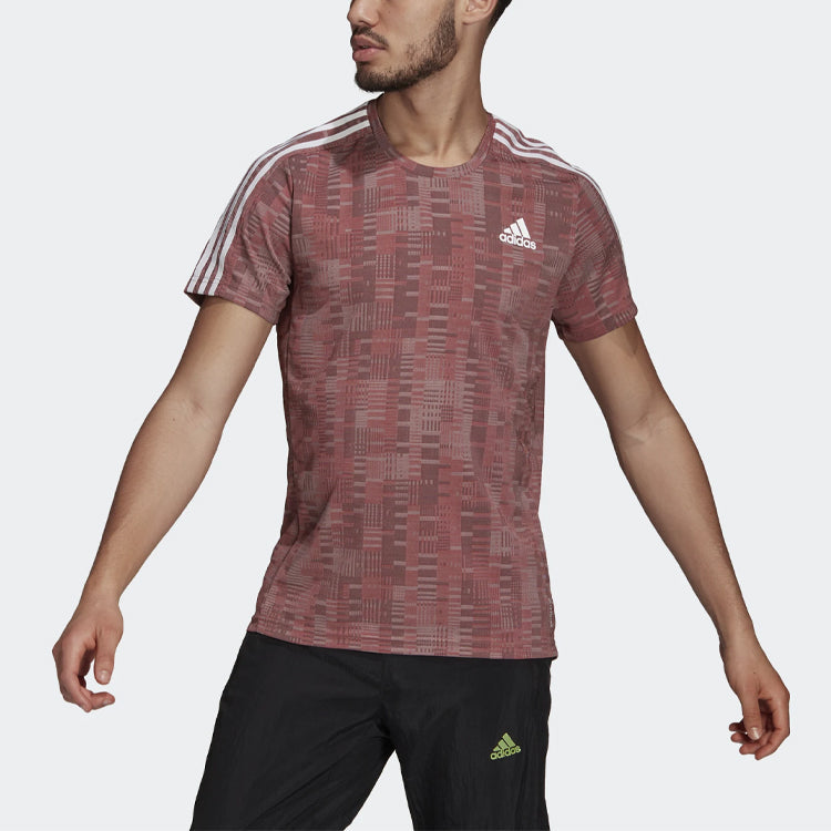 adidas Logo Short Sleeve Men's Red GK5322