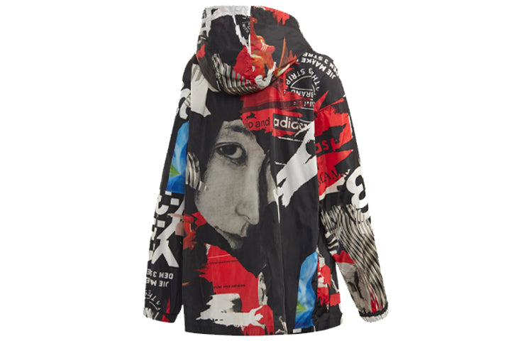 (WMNS) Y-3 Pattern Human Face Printing Hooded Jacket Colorblock GK4405