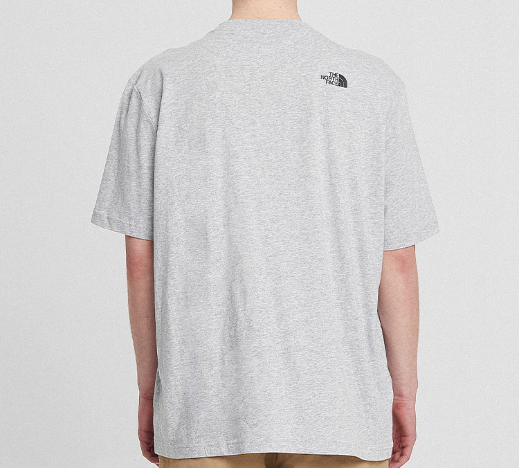 Men's THE NORTH FACE Classic Small Logo Printing Pocket Short Sleeve Gray 4NFN-DYX