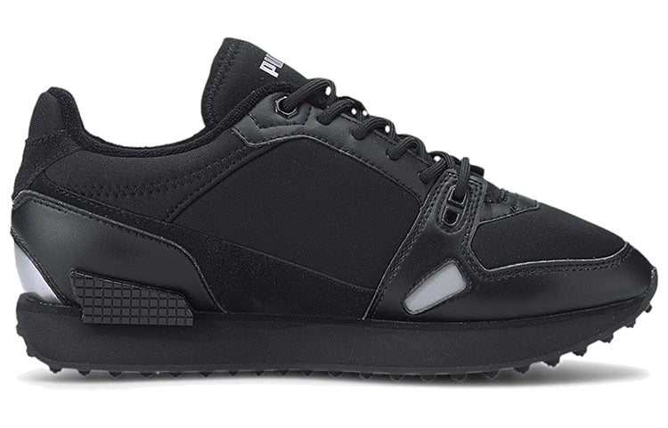 (WMNS) PUMA Mile Rider Bright Peaks Low-Top Sneakers Black/Grey 374113-01